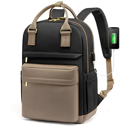 Sac à dos urbain en nylon StylePort™ – Imperméable, USB et tendance