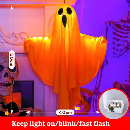 Light-Up Hanging Ghost – Spooky Halloween Decoration for Indoor & Outdoor Parties