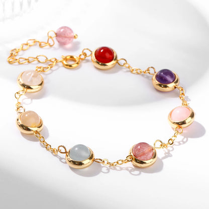 Pulsera de cristal LuckyGlow™: dije unisex de acero inoxidable 