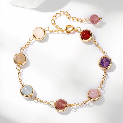 Pulsera de cristal LuckyGlow™: dije unisex de acero inoxidable 