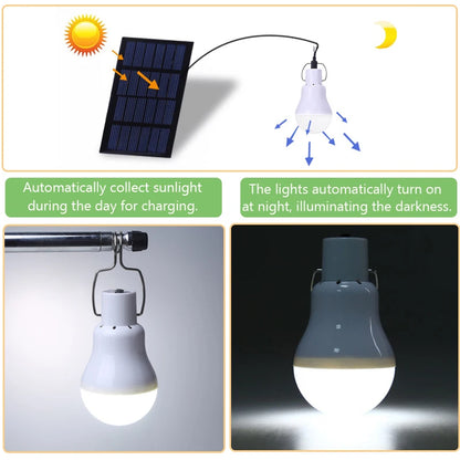 USB & Solar Powered LED Emergency Bulb – Waterproof Portable Hanging Lamp for Indoor & Outdoor Lighting
