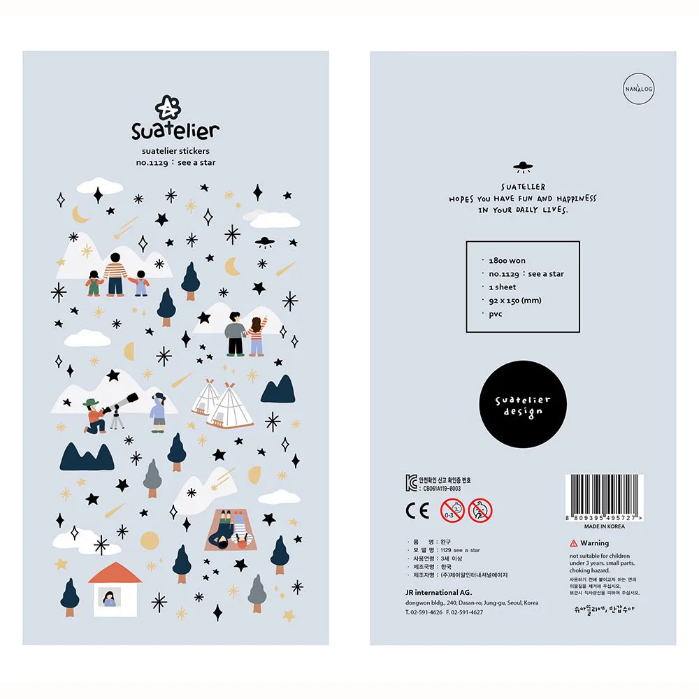 Ensemble d'autocollants Suatelier™ Kawaii Days – Essentiels de la déco coréenne