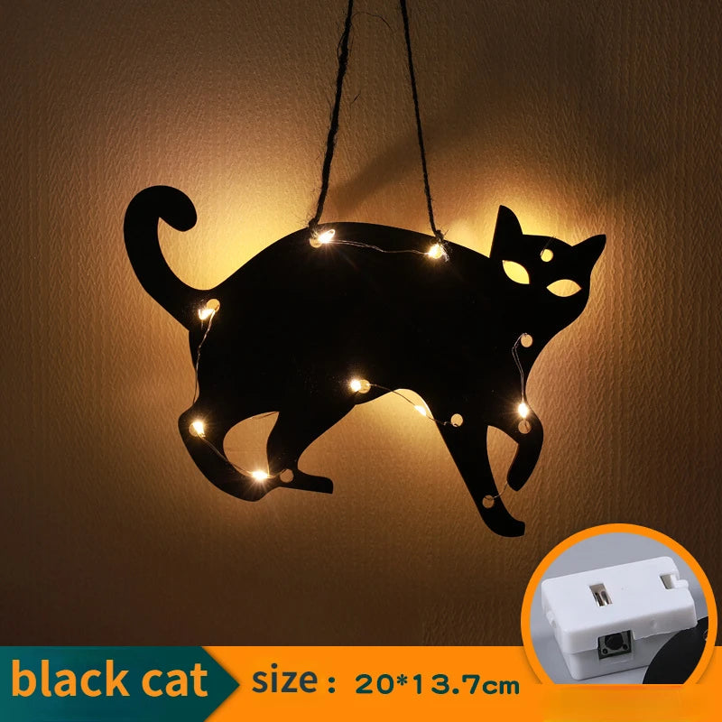 Halloween LED Hanging Lights – Spooky Castle, Witch & Ghost Décor for Indoor/Outdoor Parties