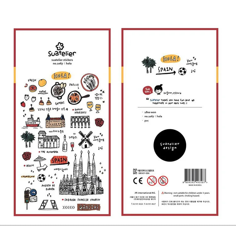 Ensemble d'autocollants Suatelier™ Kawaii Days – Essentiels de la déco coréenne