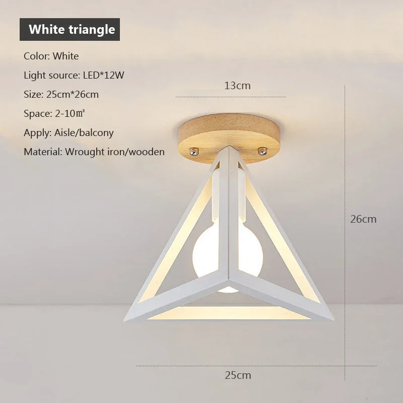 Modern Nordic E27 Ceiling Lamp – Indoor Flush Mount Light for Hallway, Bedroom & Living Room