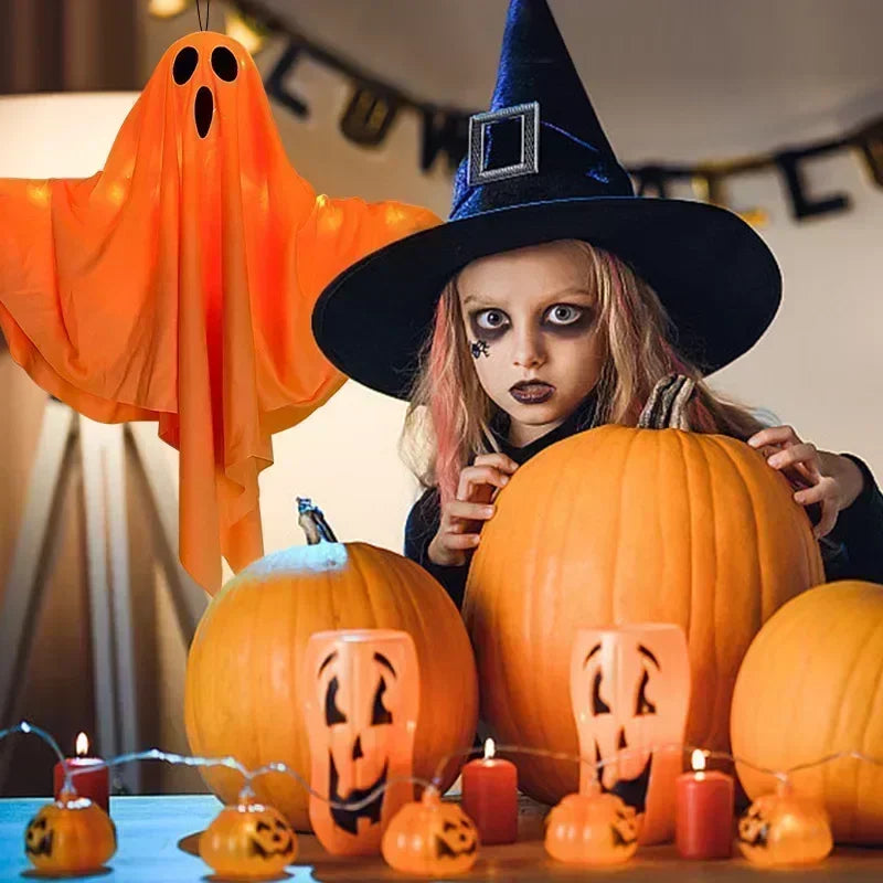 Light-Up Hanging Ghost – Spooky Halloween Decoration for Indoor & Outdoor Parties