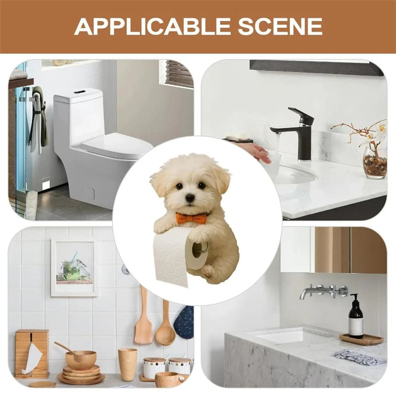PawRoll™ – Porte-papier toilette amusant en forme de chien 