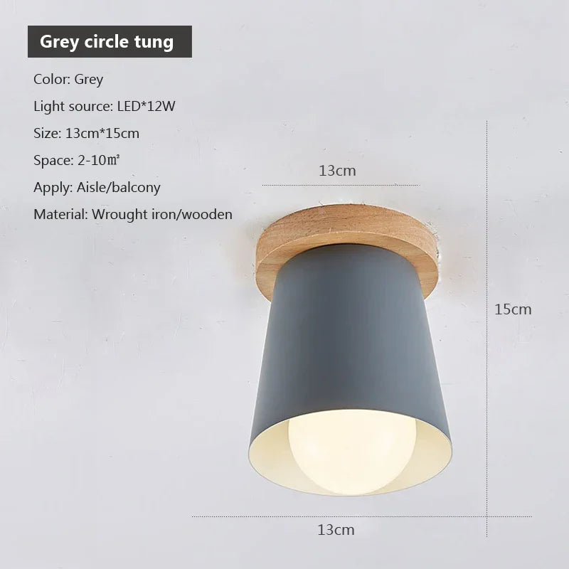 Modern Nordic E27 Ceiling Lamp – Indoor Flush Mount Light for Hallway, Bedroom & Living Room