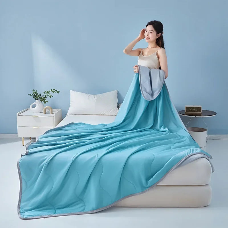 BreezeCool™ – Manta refrescante de verano de doble cara