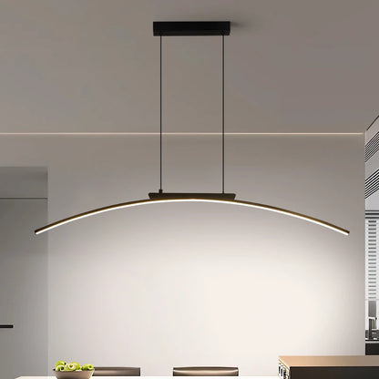 Contemporary LED Pendant Light – Sleek Adjustable Arc Lamp for Dining Room & Kitchen