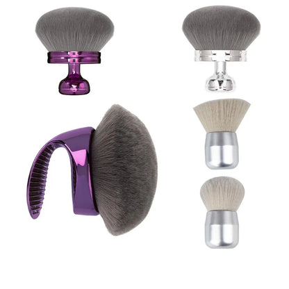 VelvaGlow™ – Brosse professionnelle pour le maquillage et le corps à tête champignon 
