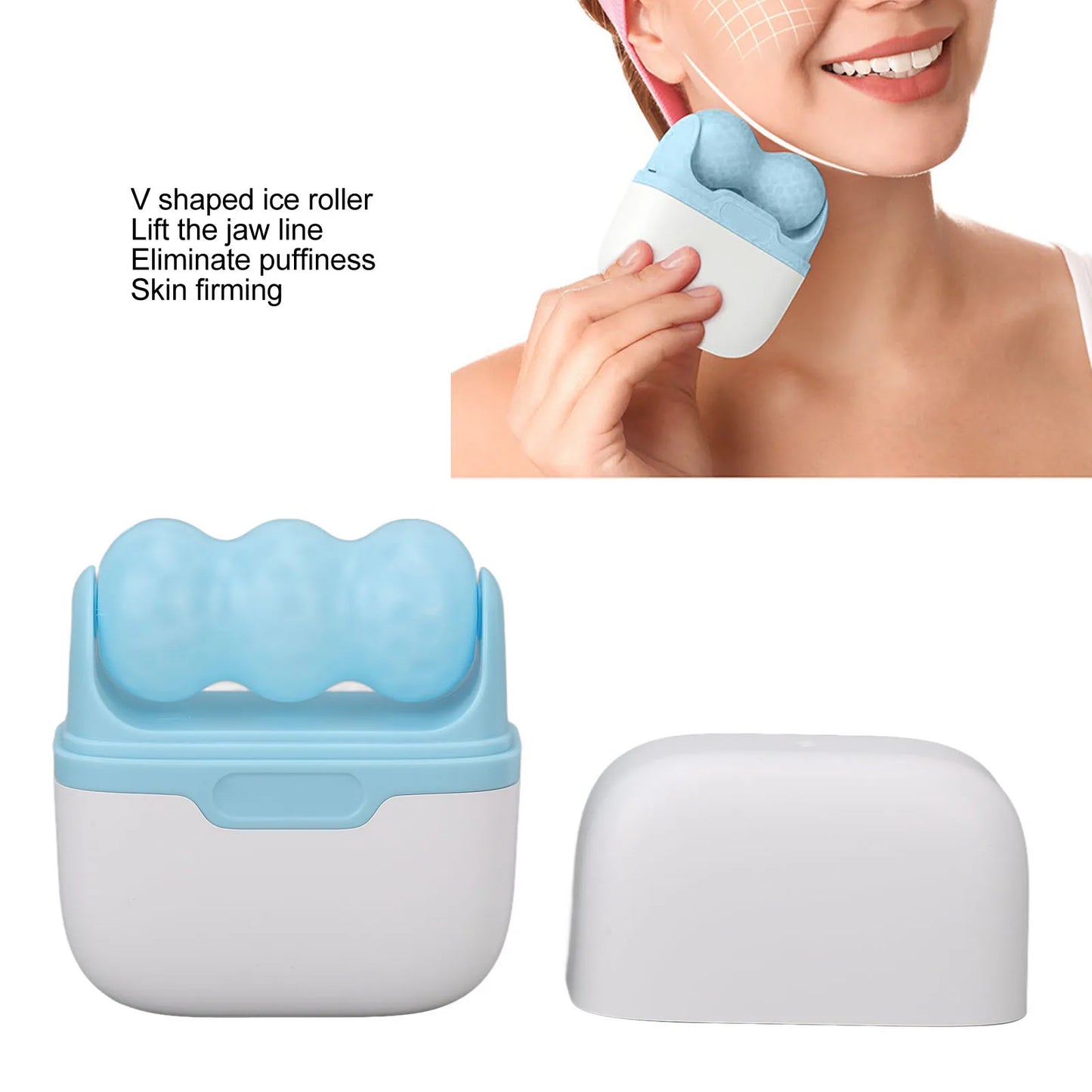 GlowChill™ – Rodillo de hielo de dos cabezales para rostro y cuero cabelludo