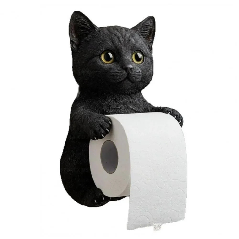PawRoll™ – Porte-papier toilette en forme de chat amusant