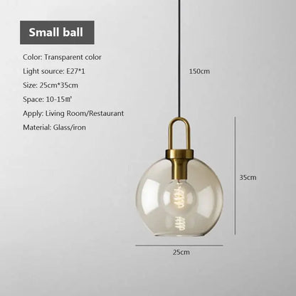 Nordic Glass LED Chandelier – Single & Multi-Head Pendant Light for Dining, Living Room & Home Décor
