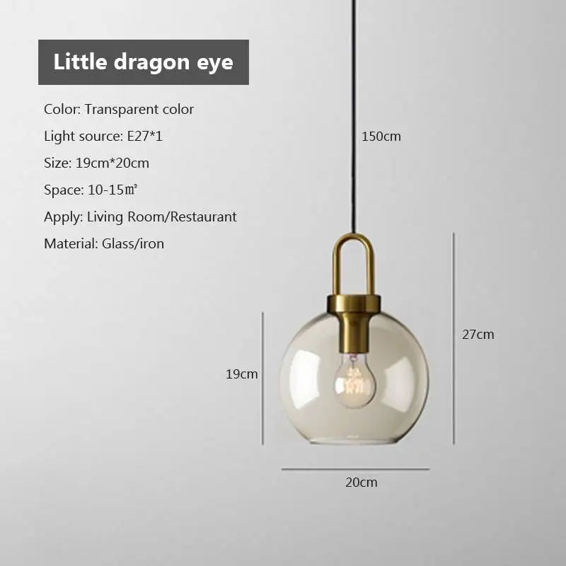 Nordic Glass LED Chandelier – Single & Multi-Head Pendant Light for Dining, Living Room & Home Décor