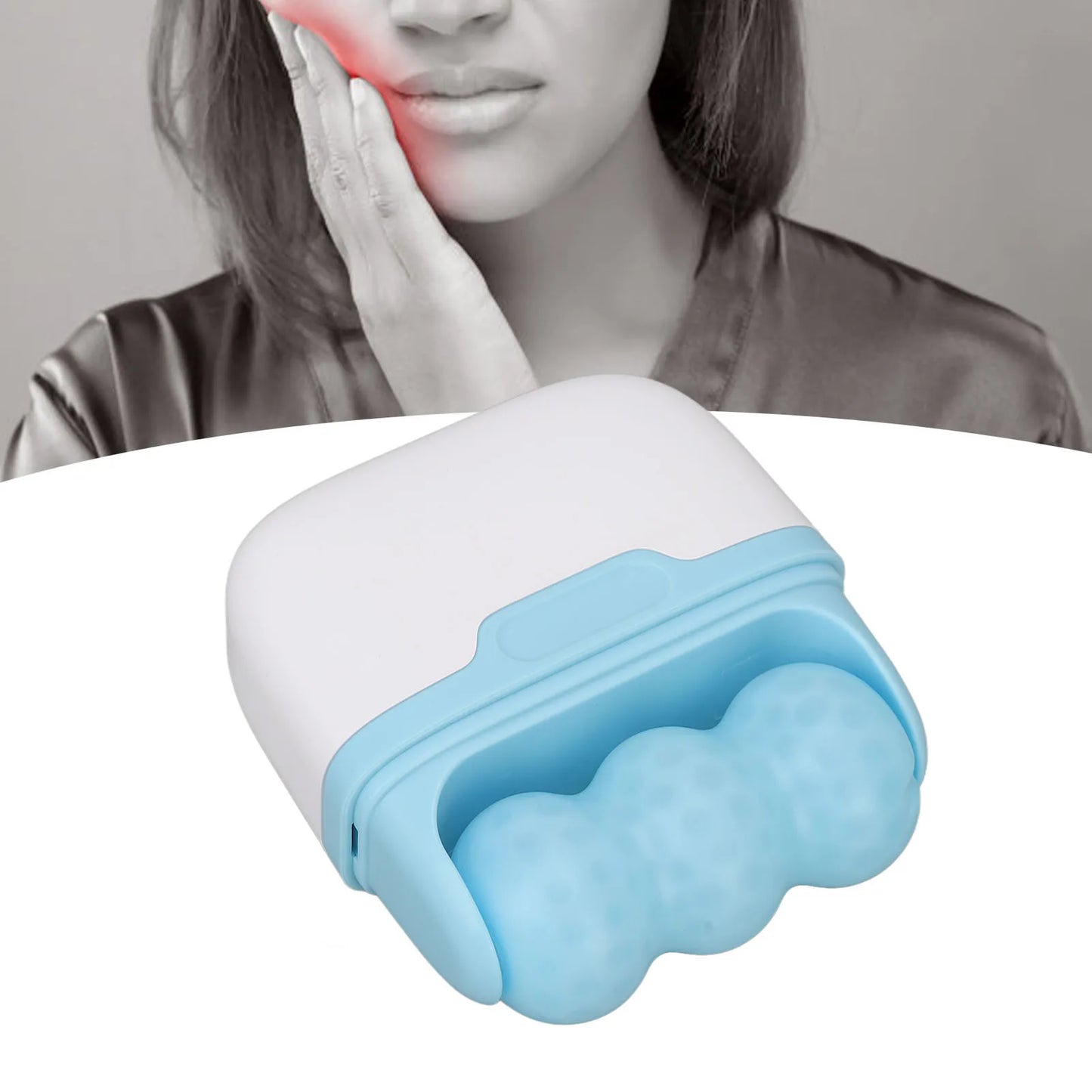 GlowChill™ – Rodillo de hielo de dos cabezales para rostro y cuero cabelludo