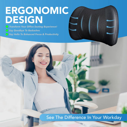 PostureMate™ Mesh Back Pillow – Support That Follows Your Spine