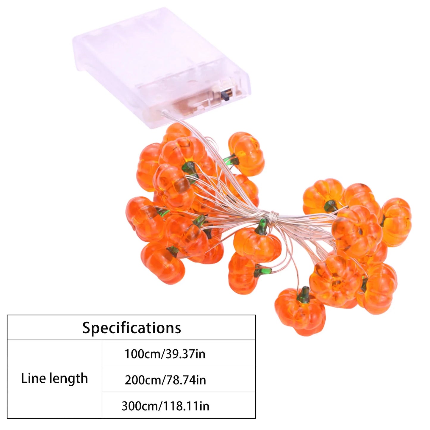 Pumpkin & Eyeball LED String Lights – USB Powered Halloween Party Decoration (20/40 LEDs)