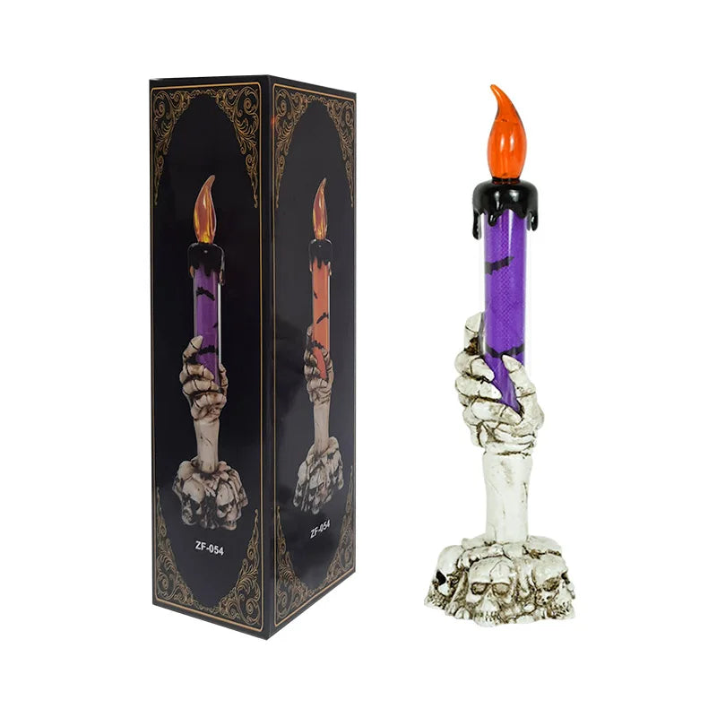 Halloween Skeleton Hand LED Candles – Spooky Ghost Lights for Haunted House & Party Decor