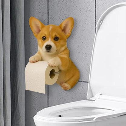 PawRoll™ – Porte-papier toilette amusant en forme de chien 