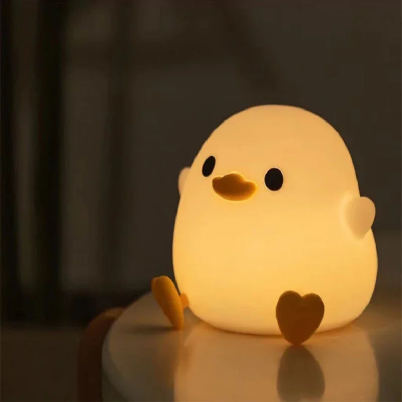 Cute Axolotl Silicone Night Light – Touch-Controlled USB Rechargeable Lamp
