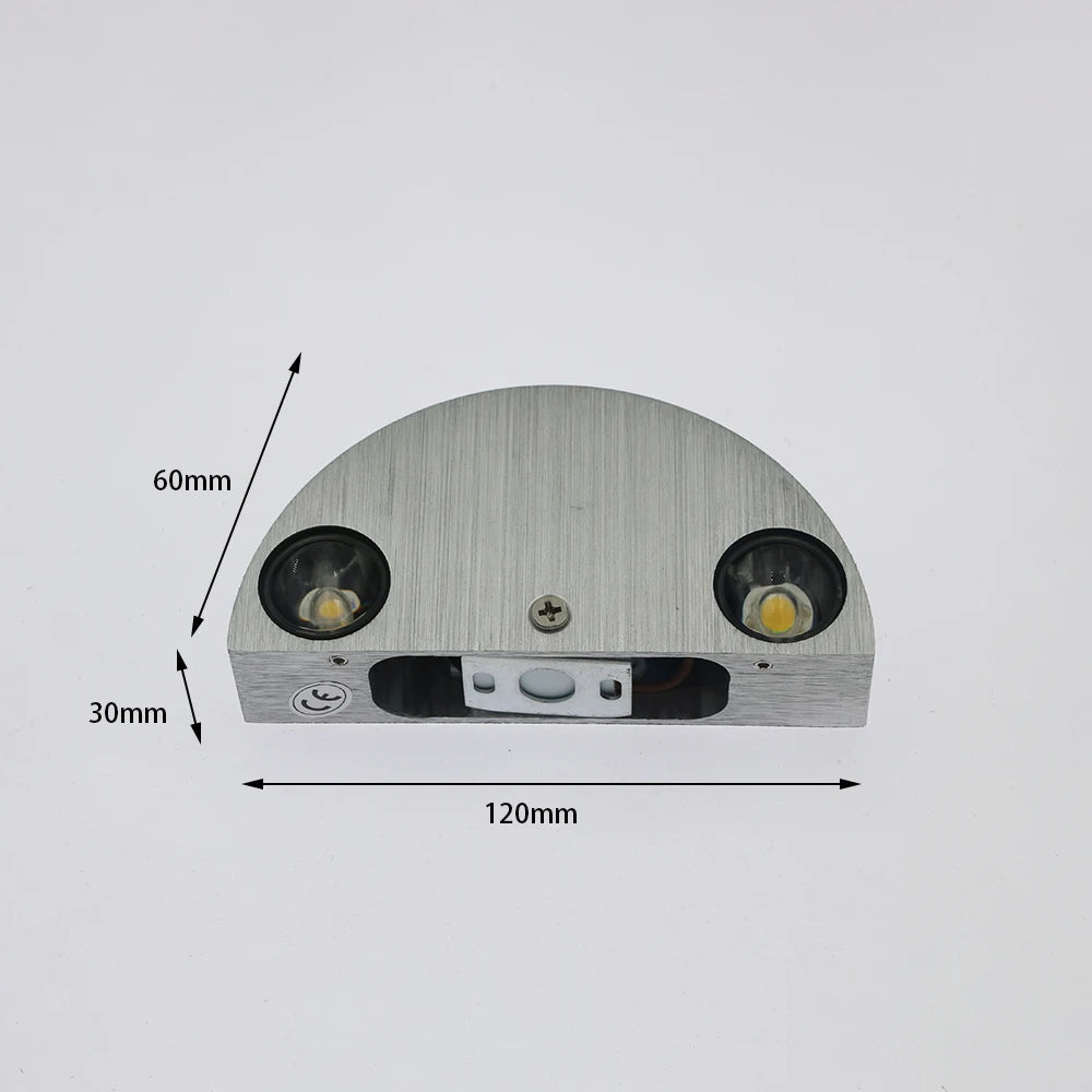 3W LED Indoor Wall Lamps Modern Simple Aluminum Home Lighting Up and Down light Bedroom Living Room Aisle Decorative Wall Lights
