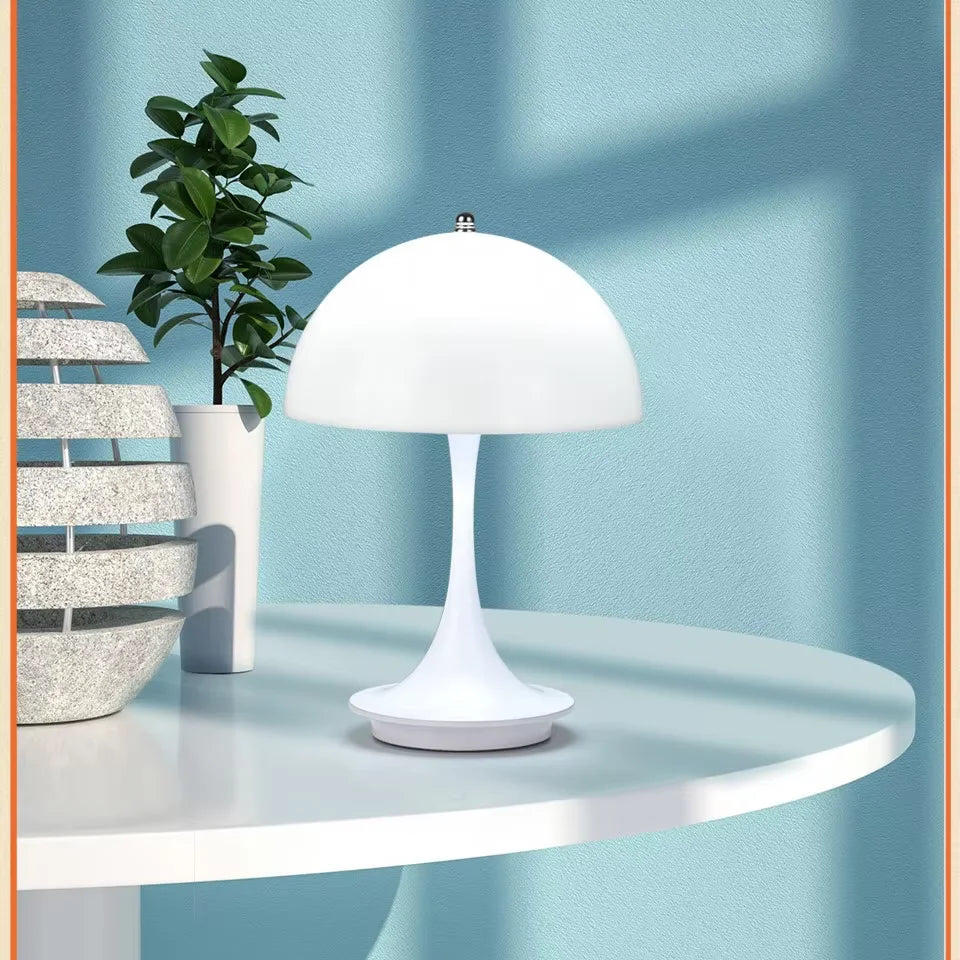 Portable LED Mushroom Lamp – USB Rechargeable Dimmable Bedside Light
