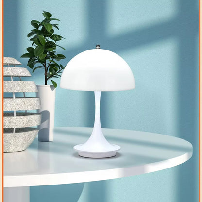 Portable LED Mushroom Lamp – USB Rechargeable Dimmable Bedside Light