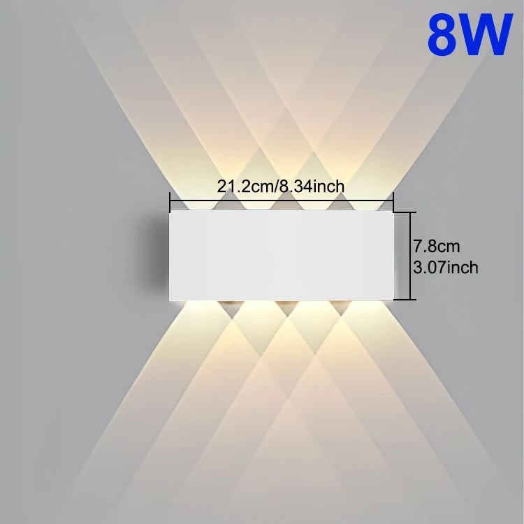 LED Waterproof Wall Light – IP65 Outdoor & Indoor Modern Lamp for Garden, Porch, Bathroom & Living Room