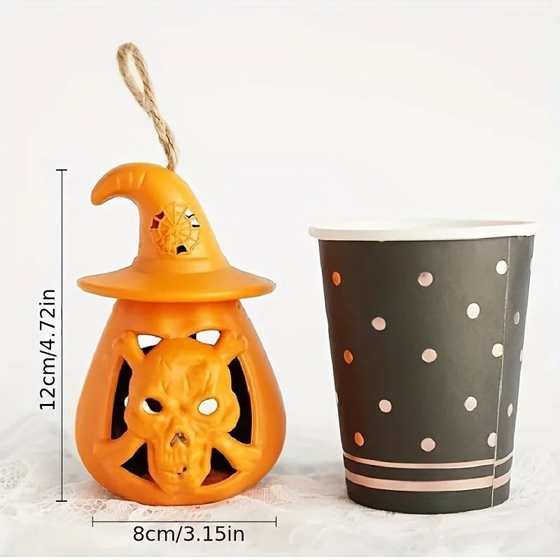 Halloween Pumpkin & Skull LED Night Light – Color Changing Table Lamp for Kids & Room Decor
