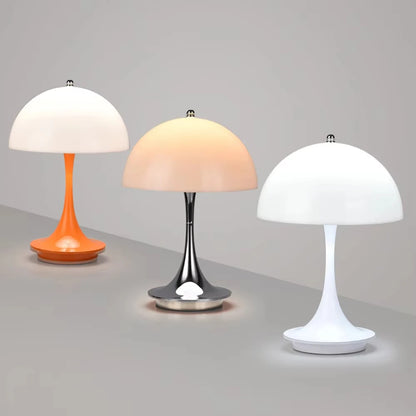 Portable LED Mushroom Lamp – USB Rechargeable Dimmable Bedside Light