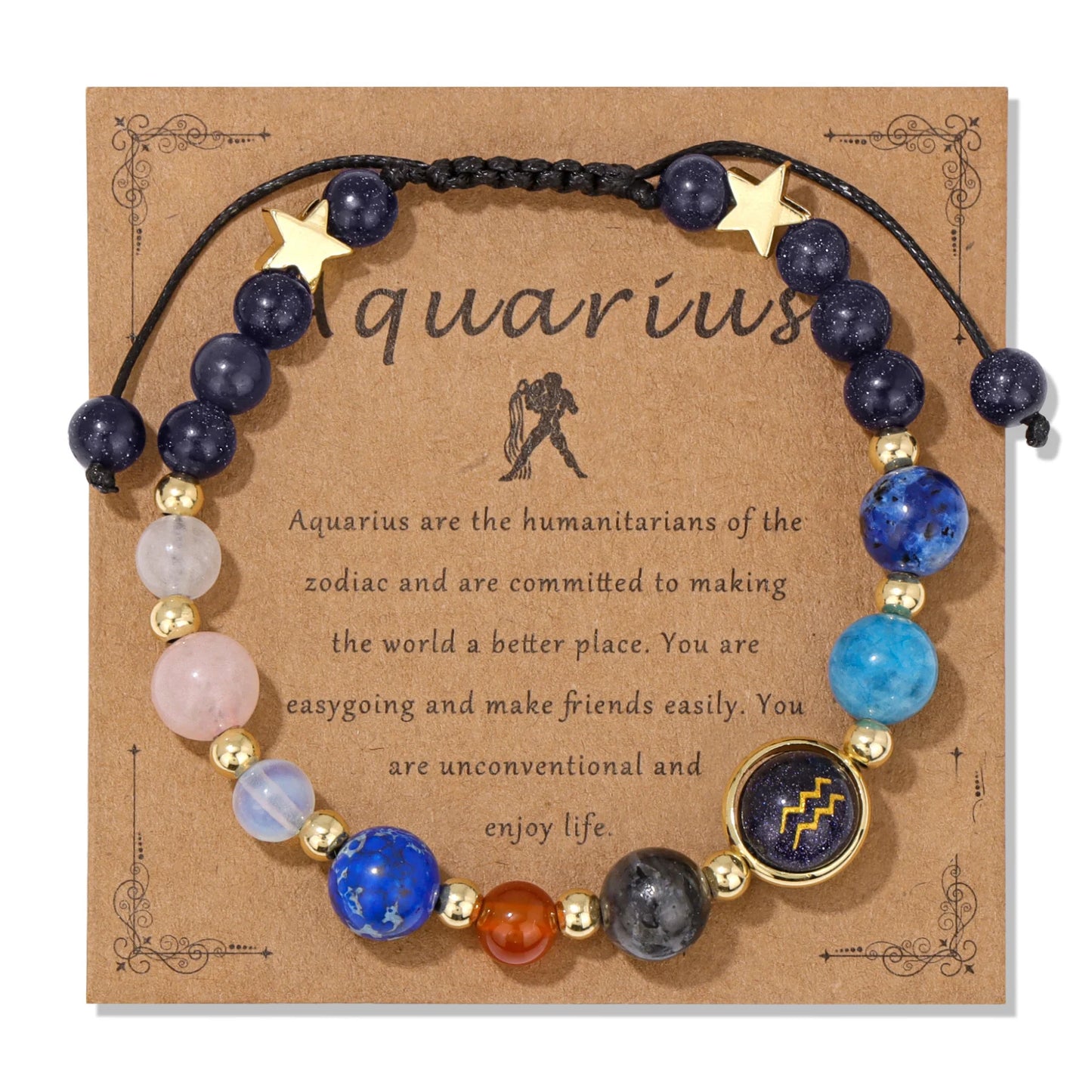 Pulsera de cristal LuckyGlow™: dije unisex de acero inoxidable 