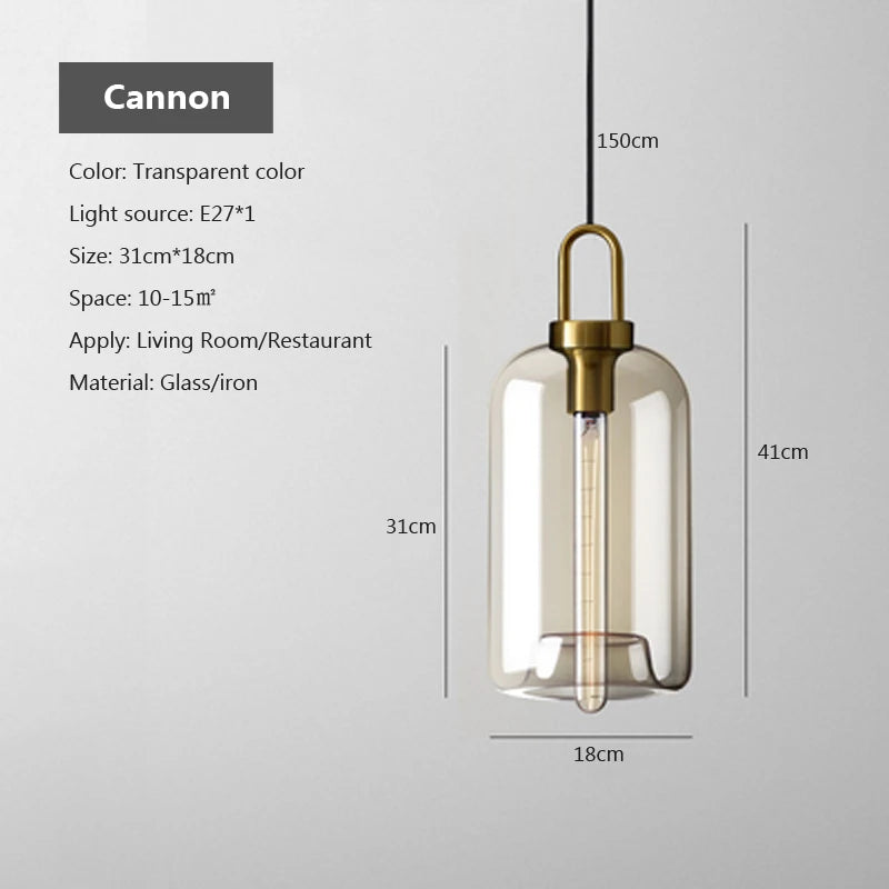 Nordic Glass LED Chandelier – Single & Multi-Head Pendant Light for Dining, Living Room & Home Décor