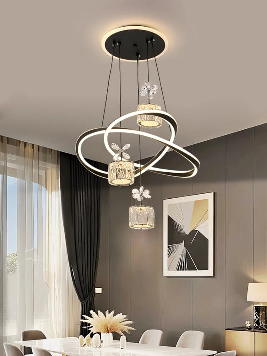 French Crystal Chandelier – High-End Modern Pendant Light for Living & Dining Room Décor