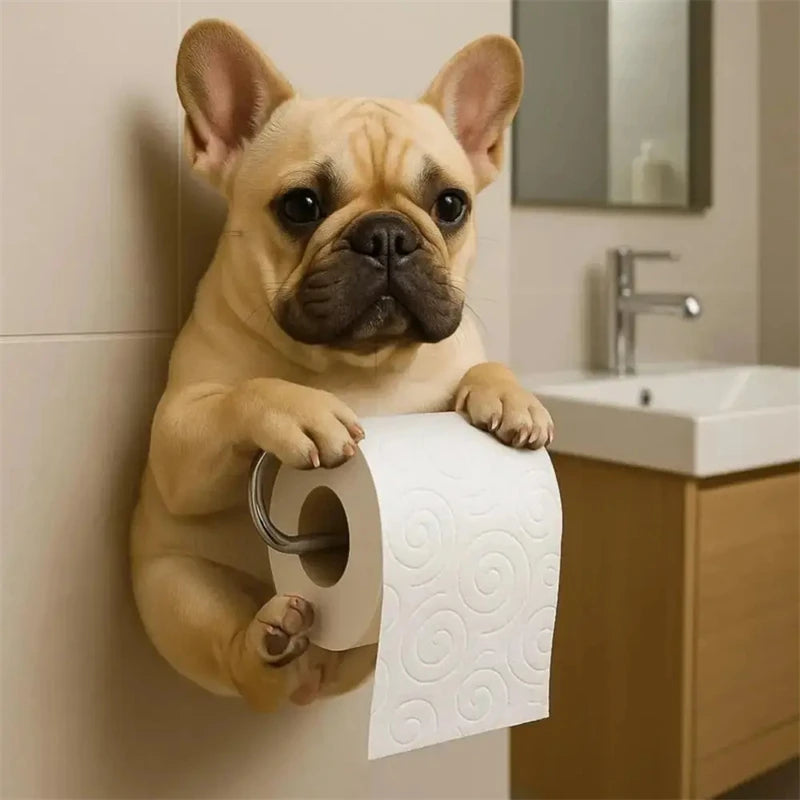 PawRoll™ – Porte-papier toilette amusant en forme de chien 