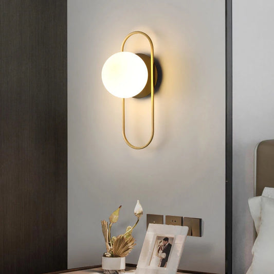 Modern Black & Gold LED Wall Lamp – G9 Bulb Sconce for Bedroom & Home Décor