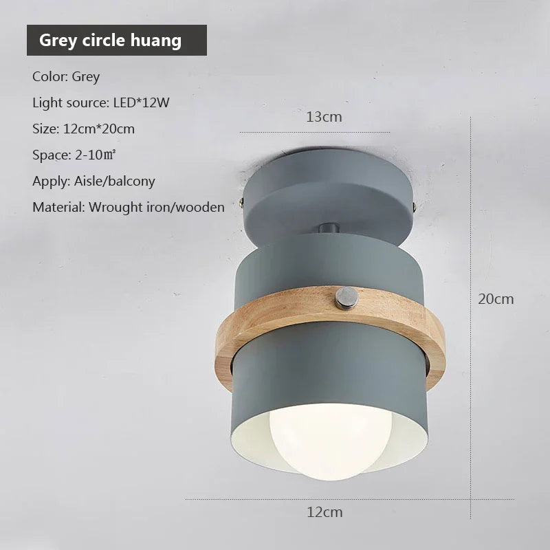 Modern Nordic E27 Ceiling Lamp – Indoor Flush Mount Light for Hallway, Bedroom & Living Room