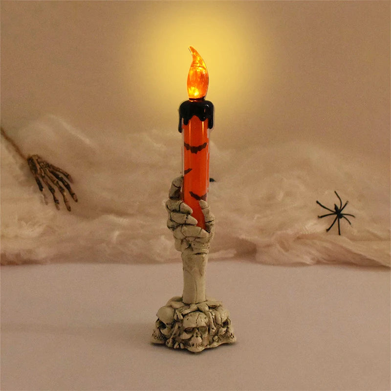 Halloween Skeleton Hand LED Candles – Spooky Ghost Lights for Haunted House & Party Decor