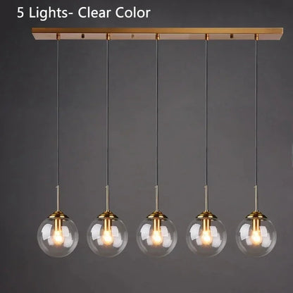 Italian Designer Glass Ball Led Pendant Lamp Kitchen Restaurant Island Living Room  Bedroom Chandelier Home Lighting Decoration