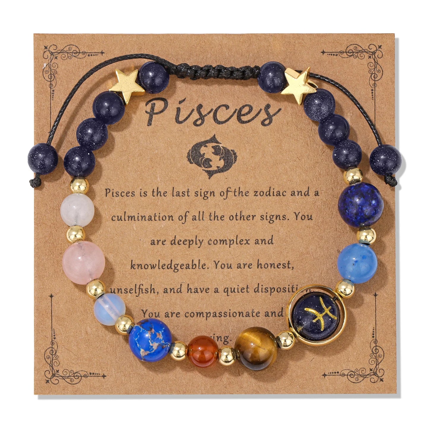 Pulsera de cristal LuckyGlow™: dije unisex de acero inoxidable 