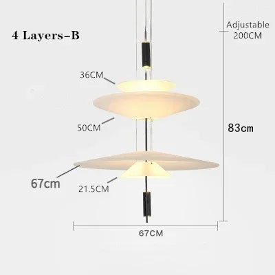 Modern Personality LED Hanging Lamp Flying Saucer Home Decor Denmark Designer Dining Table Bar Living Room UFO Pendant Lights