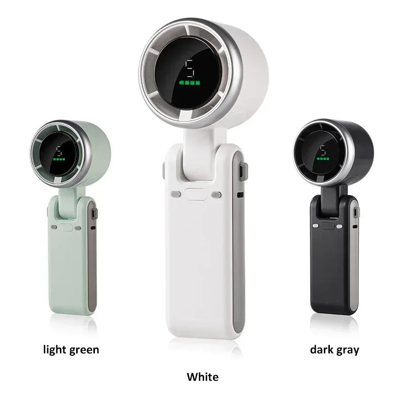 Ventilateur de cou et de bureau TurboCool™ 20 000 mAh – Ventilateur de voyage portable pliable à 5 vitesses avec rotation à 180° 