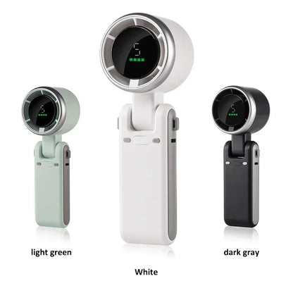 Ventilateur de cou et de bureau TurboCool™ 20 000 mAh – Ventilateur de voyage portable pliable à 5 vitesses avec rotation à 180° 