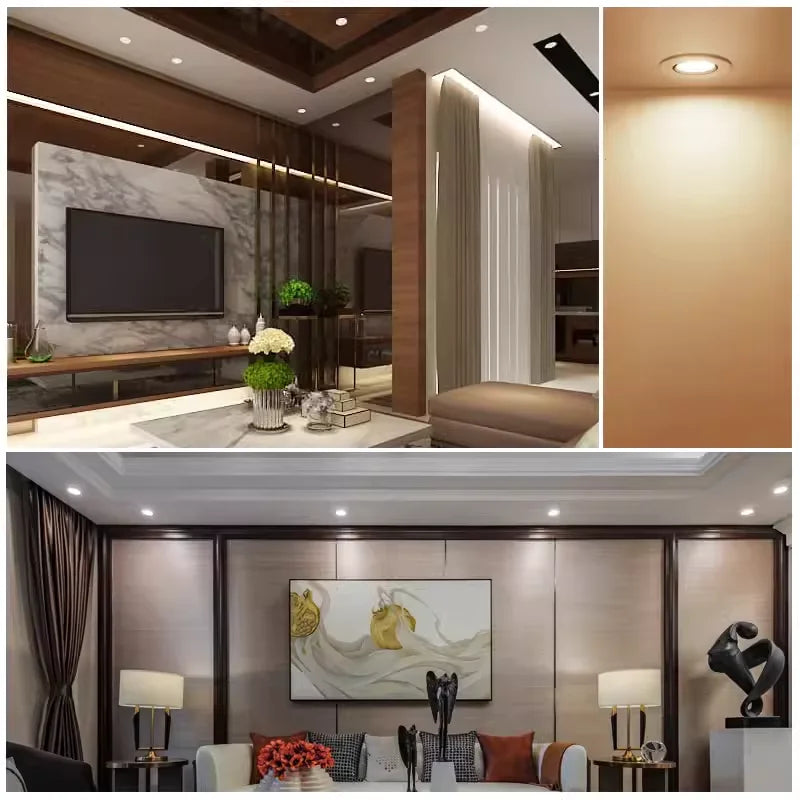 High-Performance LED Downlight – Adjustable Anti-Glare COB Ceiling Spotlight (5W–20W, CRI>98, Dimmable)