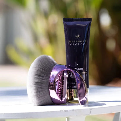 VelvaGlow™ – Brosse professionnelle pour le maquillage et le corps à tête champignon 