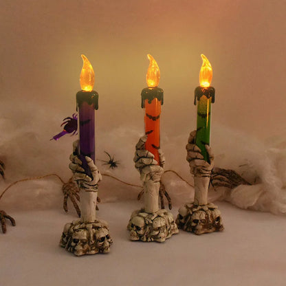 Halloween Skeleton Hand LED Candles – Spooky Ghost Lights for Haunted House & Party Decor