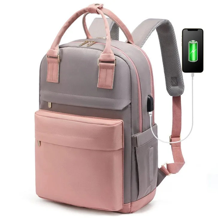 Sac à dos urbain en nylon StylePort™ – Imperméable, USB et tendance