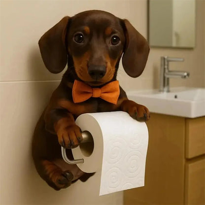 PawRoll™ – Porte-papier toilette amusant en forme de chien 
