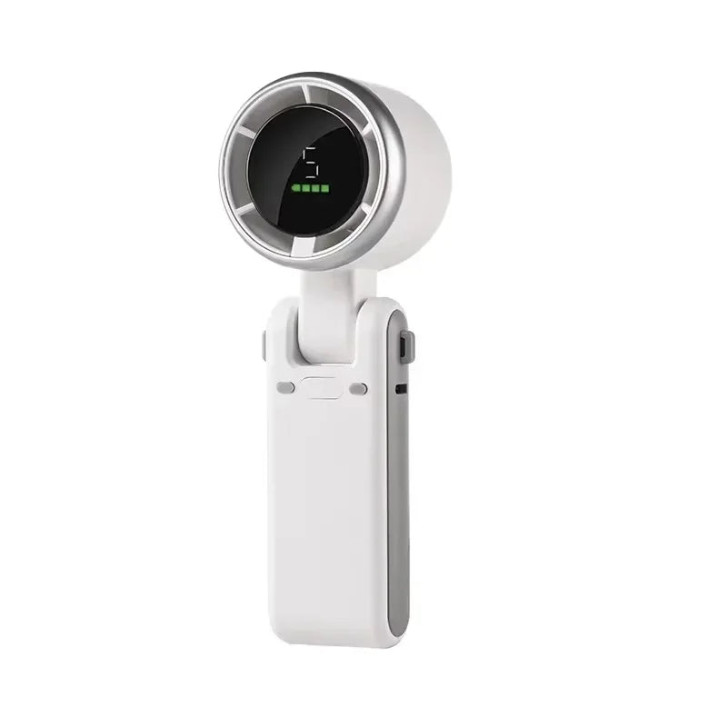 Ventilateur de cou et de bureau TurboCool™ 20 000 mAh – Ventilateur de voyage portable pliable à 5 vitesses avec rotation à 180° 