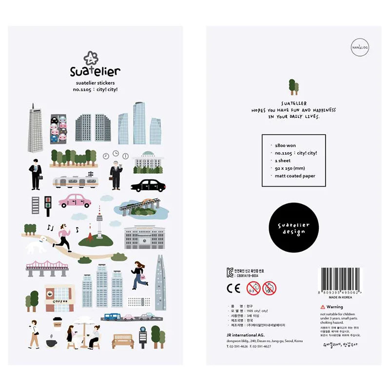 Ensemble d'autocollants Suatelier™ Kawaii Days – Essentiels de la déco coréenne